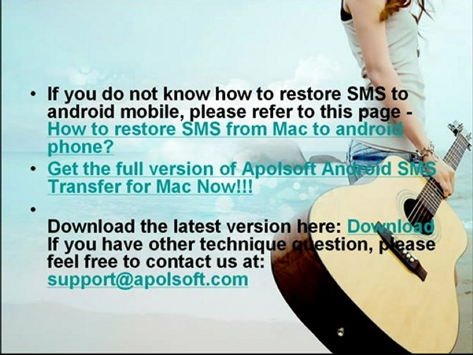 Apolsoft SMS Transfer for Android Phone