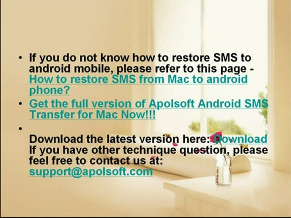 Backup your SMS from your Android Device