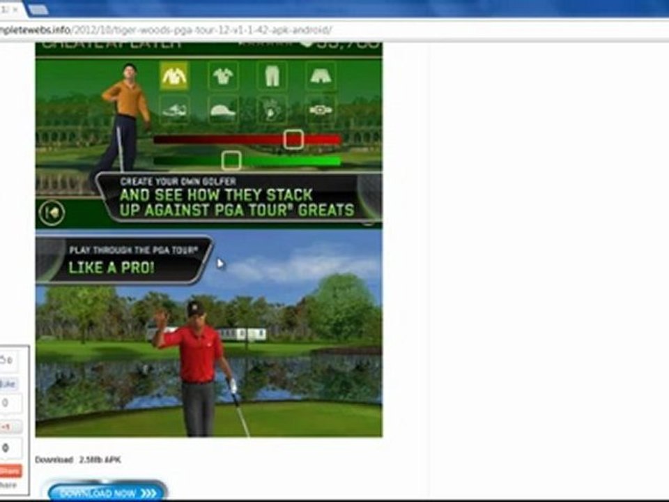 Tiger Woods PGA TOUR 12 v1.1.42 Android Game Download Full Version Apk Free!