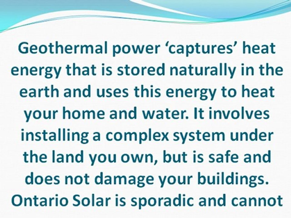Getting Hot using Natural Power
