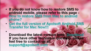 Samsung Galaxy S - Backup SMS for Android