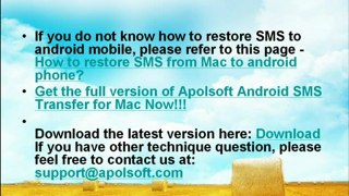 SMS Backup - Software to backup SMS for Android