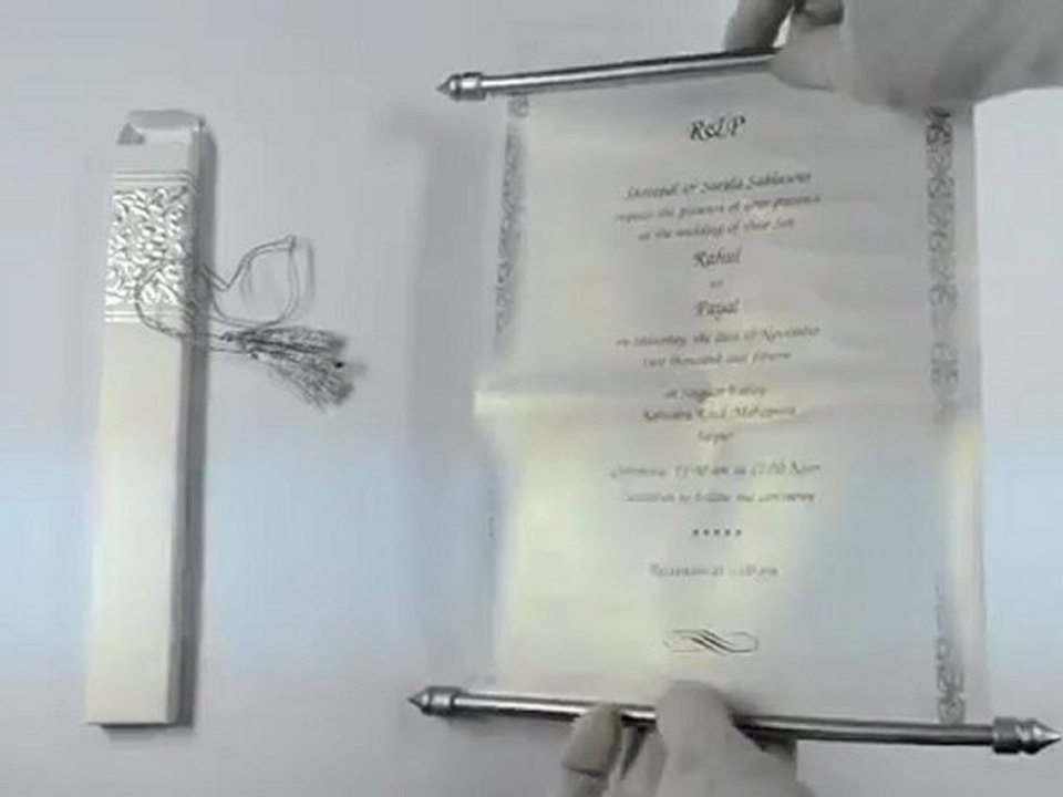 S985, Scroll Wedding Invitations usa, Jewish Invitations, Box Scrolls