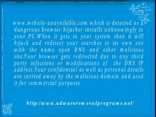 Uninstall www.website-unavailable.com With Simple Steps