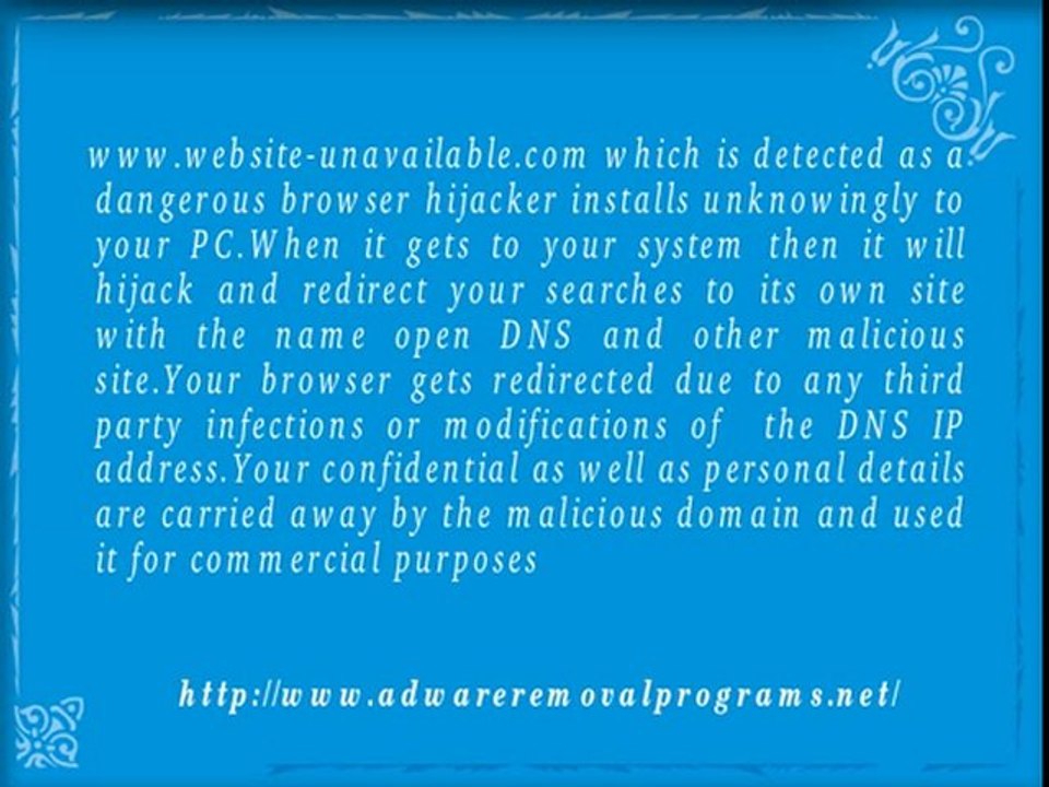 Uninstall www.website-unavailable.com With Simple Steps
