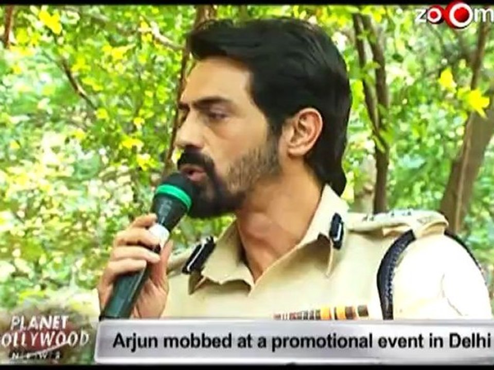 Arjun mobbed at a promotional event in Delhi