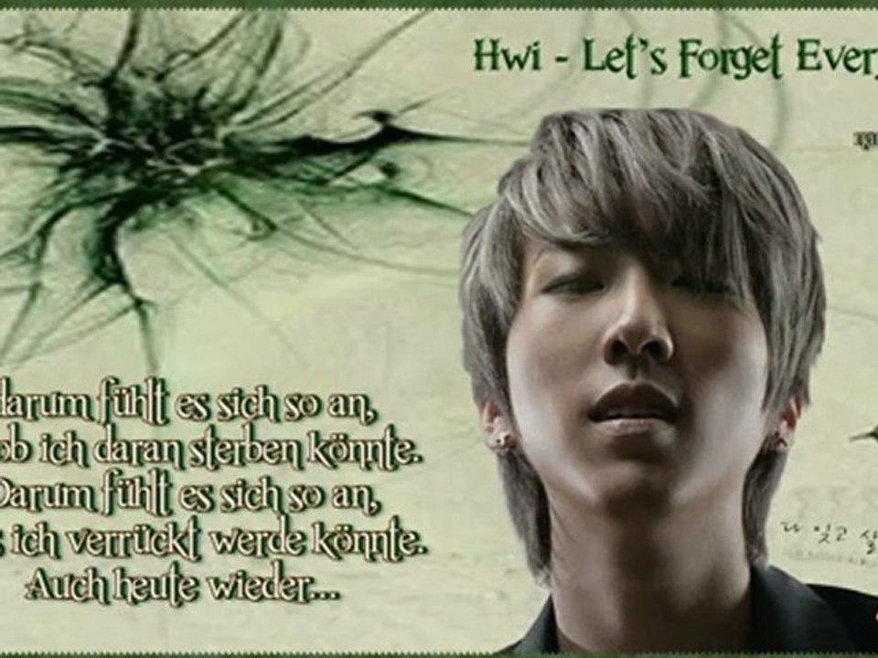 Hwi - Let’s Forget Everything k-pop [german sub]