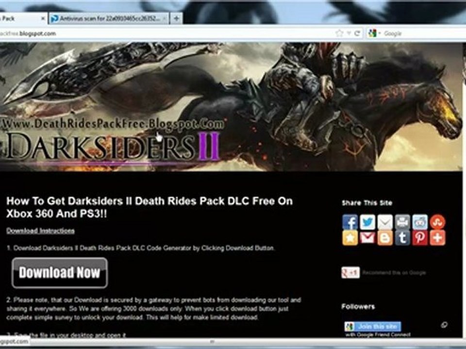 Darksiders 2 Death Rides Pack DLC Free on Xbox 360 And PS3