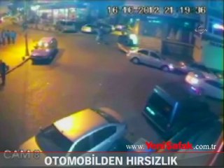 Otomobilden hırsızlık güvenlik kamerasında