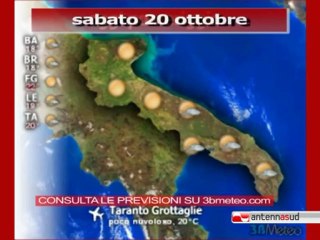 Previsioni del tempo, sabato 20 ottobre