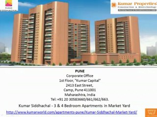 Kumar Siddhachal  - Apartments in Market Yard for Connoisseurs of Fine Living