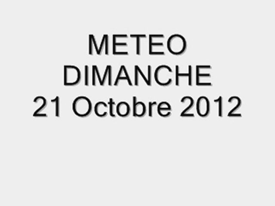 METEO DIMANCHE 22