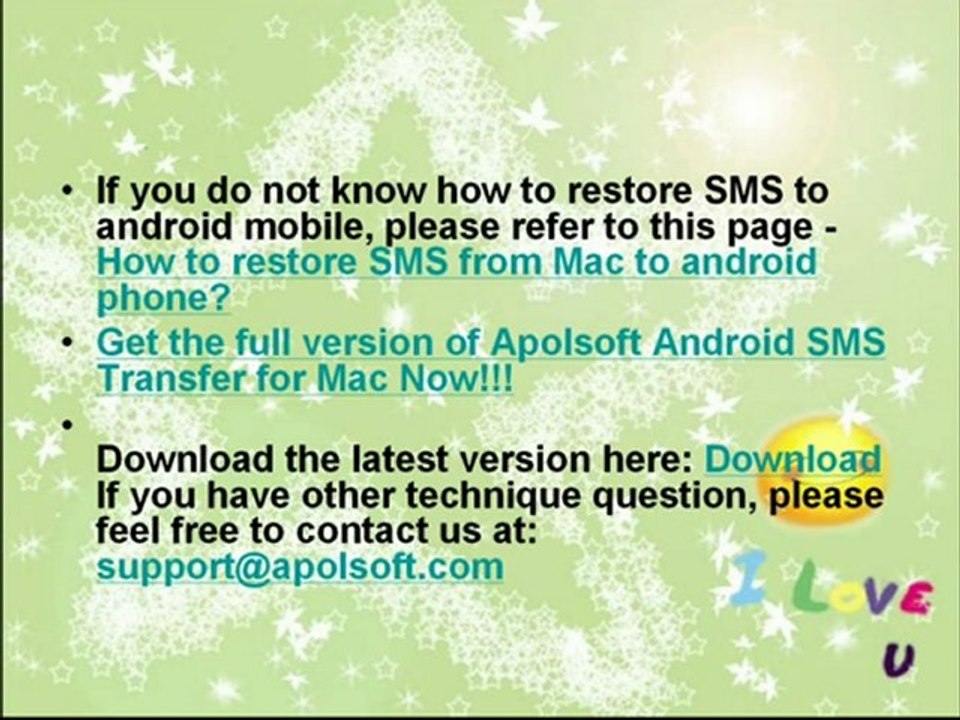 How to transfer and backup the SMS from android phone to windows Mac