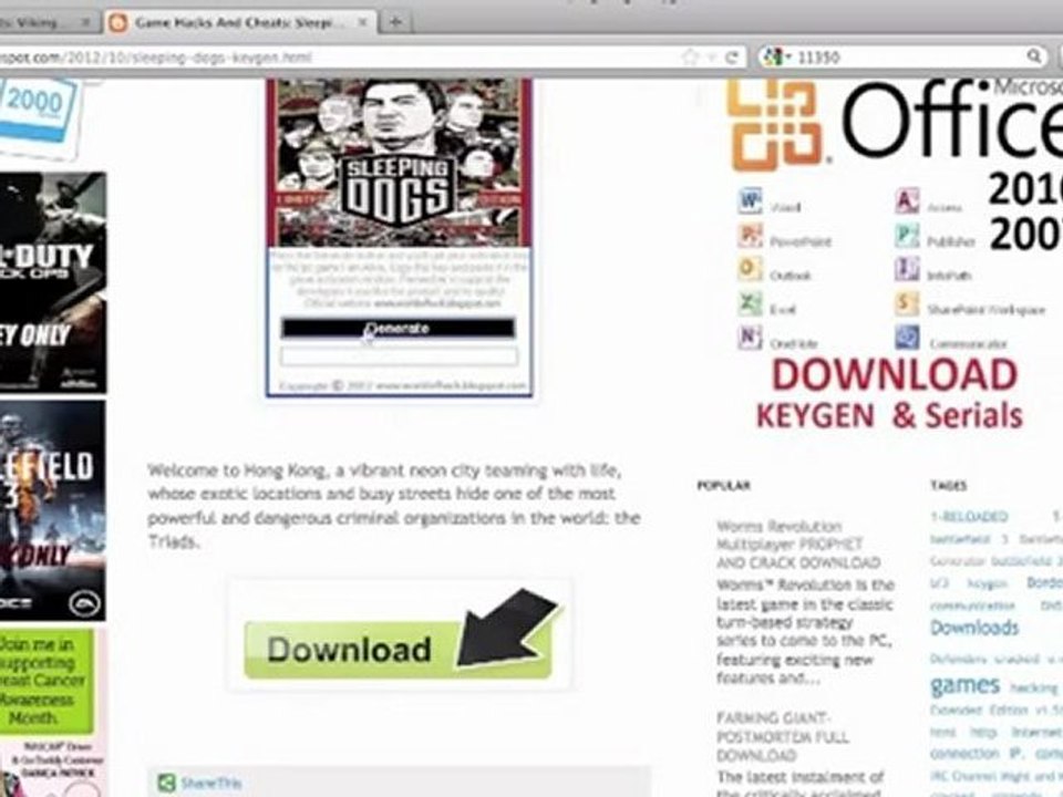 Sleeping Dogs Keygen Keys codes For game Download 2012