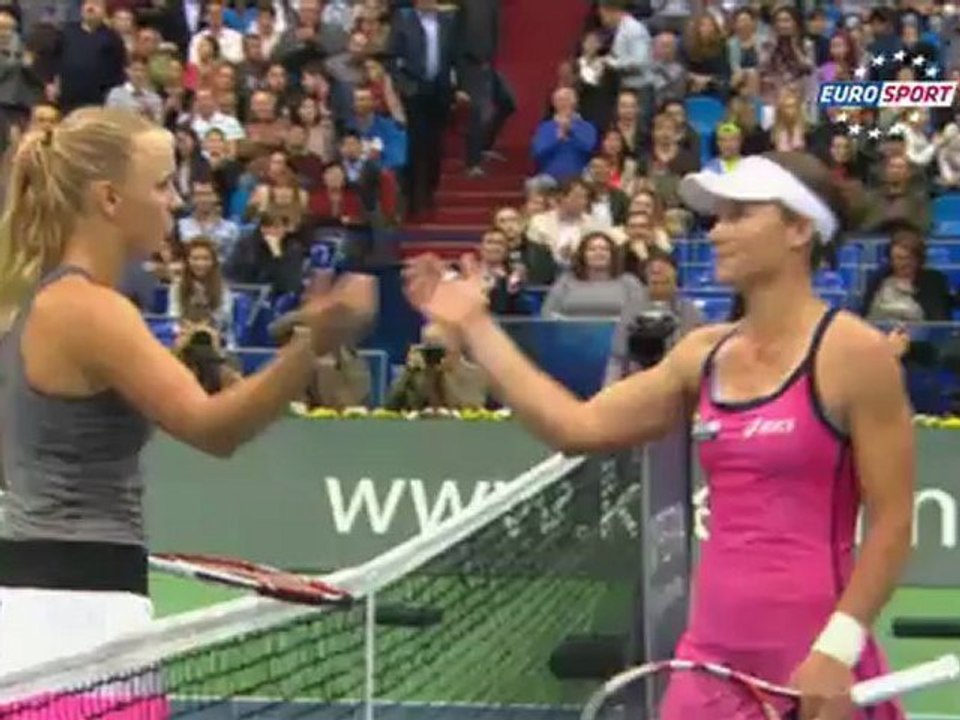 Moskova'da gülen Wozniacki