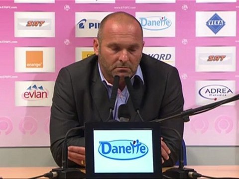 Conférence de presse Evian TG FC - Toulouse FC : Pascal DUPRAZ (ETG) - Alain CASANOVA (TFC) - saison 2012/2013