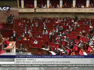 Travaux en séance : Débat préalable au Conseil européen des 17 et 18 octobre
