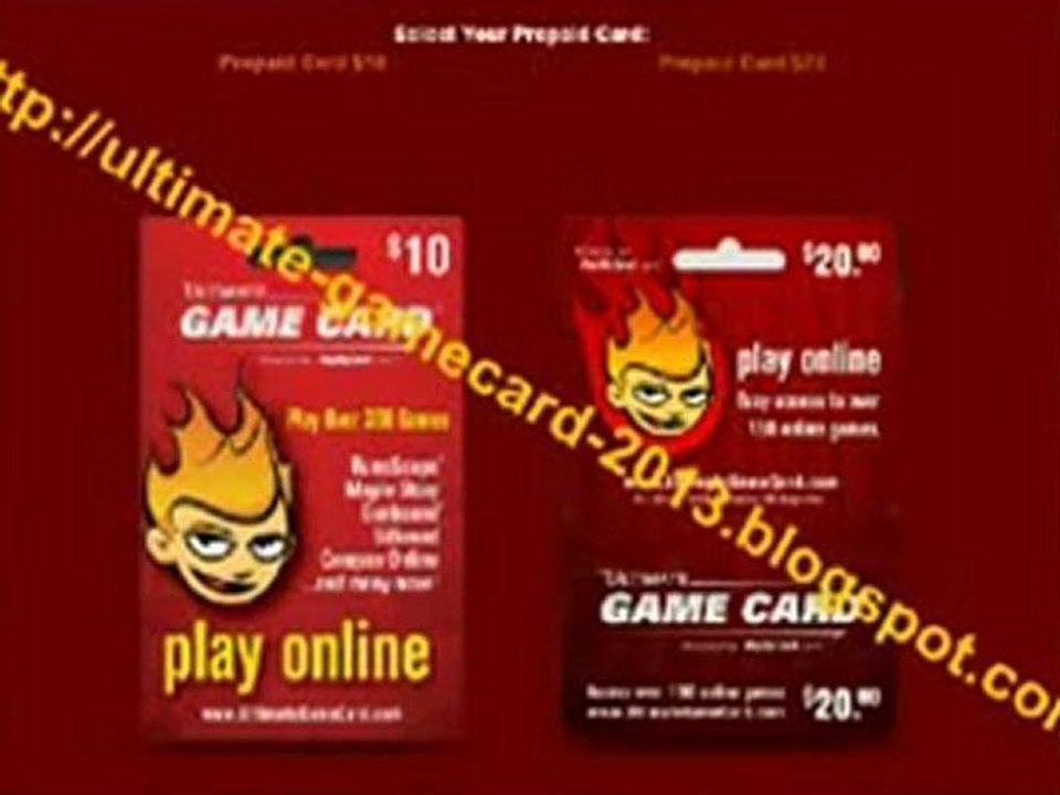[October 19 2012]Ultimate Game Card Free Prepaid Card Codes Giveaways