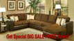 BEST BUY Sectional Sofa Couch Chaise with Chocolate Cushion Seat and Back