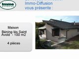 Achat Vente Maison  Béning lès Saint Avold  57800 - 100 m2