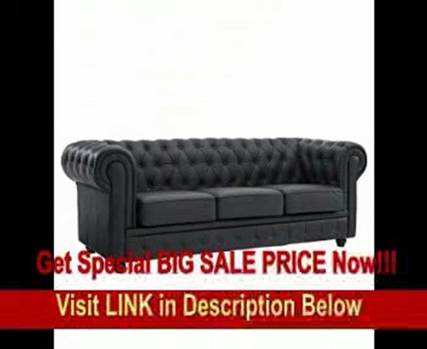 SPECIAL DISCOUNT Lexington Modern Le Corbusier Style LC2 Sofa, Genuine Black Leather