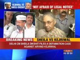 Sheila Dikshit sues Arvind Kejriwal