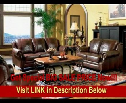 BEST BUY Coaster Furniture Tri-tone Burgundy Top Grain Leather Loveseat