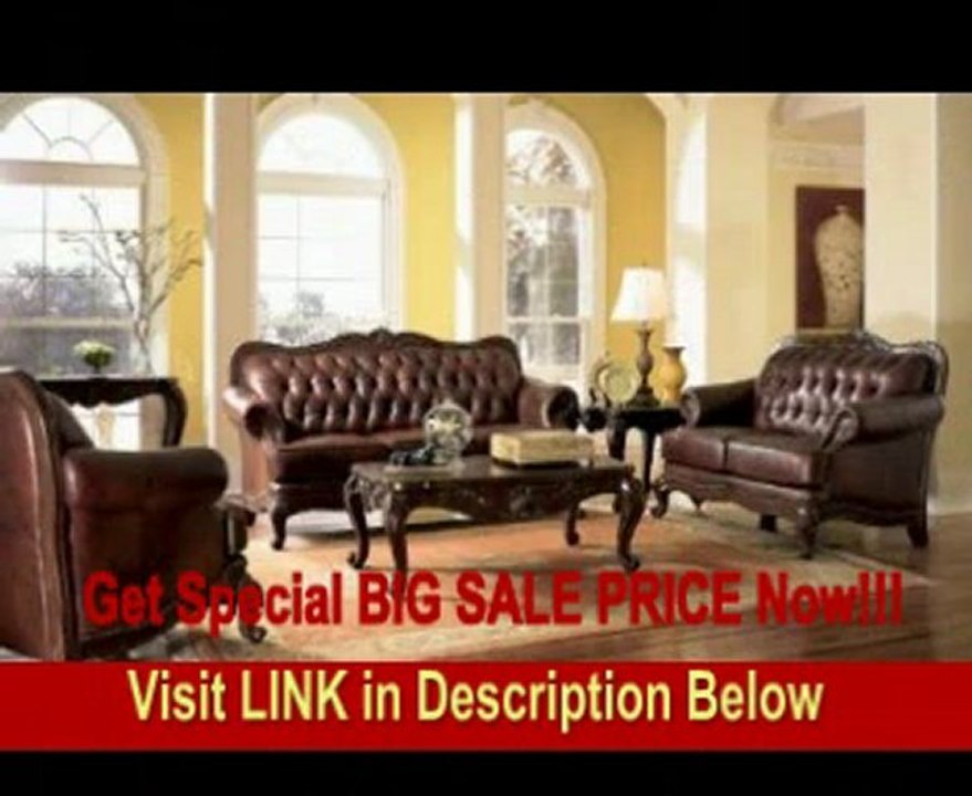Coaster Furniture Traditional Brown Tri-tone Leather Loveseat FOR SALE