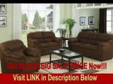 BEST BUY Bobkona Wilder 3-Piece Bonded Leather Reversible Sectional Sofa with Matching Ottoman, Dark Brown