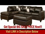BEST PRICE Bobkona Soft-Touch Reversible Bonded Leather Match 3-Piece Sectional Sofa Set, Espresso