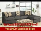BEST BUY 2pc Reversible Sectional Sofa in Ash Black Linen
