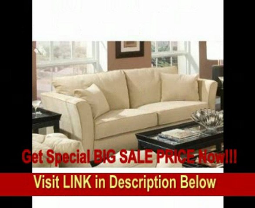 BEST PRICE Coaster Sofa Couch, Velvet Fabric, Cream