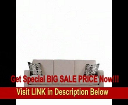 Handy Living CAC1-S4-AAA82 Cabo Living Room Convert-A-Couch Microfiber Sleeper Sofa, Khaki With 2 Decorative Mocha Circles Throw Pillows REVIEW