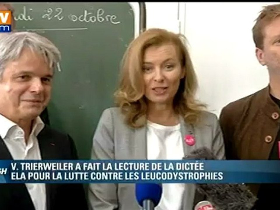 Valérie Trierweiler lit la dictée pour lutter contre les Leucodystrophies