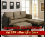 SPECIAL DISCOUNT Sofa Bed with Button Tufted in Tan Microfiber and Brown Leatherette Base