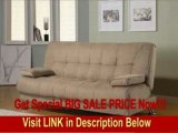 Futon Sofa Bed with Removable Arm Rests in Tan Microfiber REVIEW