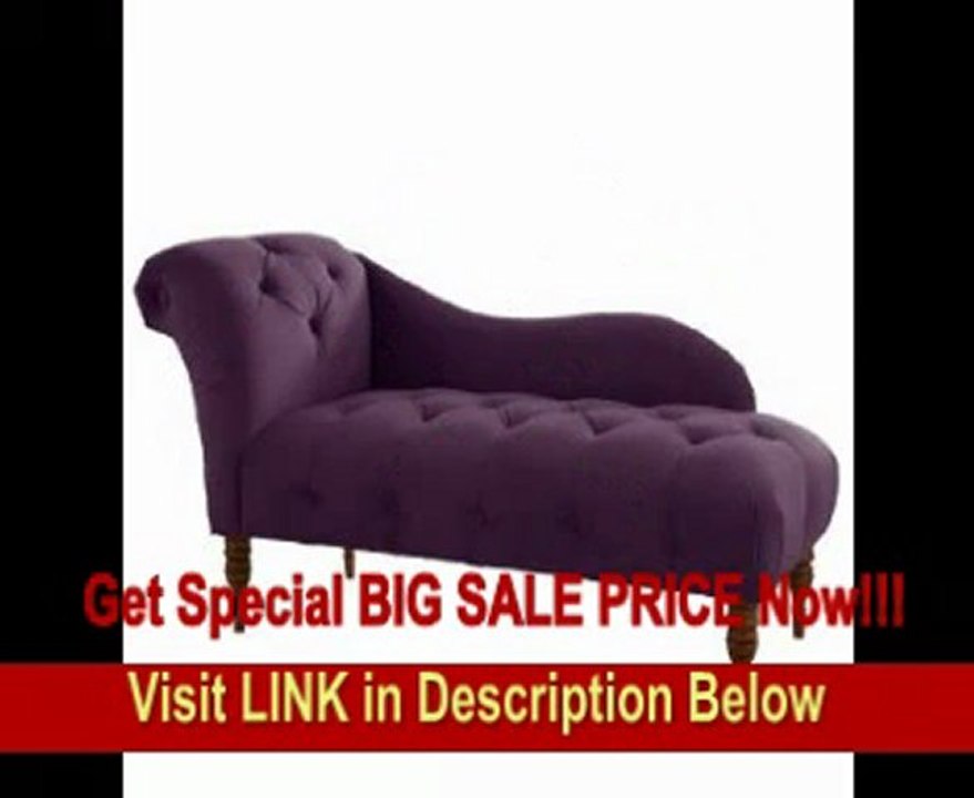 BEST PRICE Skyline Furniture Tufted Fainting Sofa, Velvet Aubergine