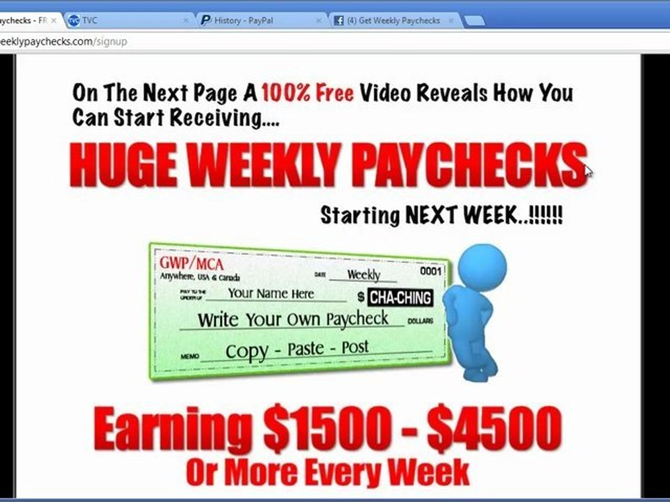 GetWeeklyPayChecks Review & Testimonial - 15 Sign-Ups in 1 Week! - Getweeklypaychecks.com Review