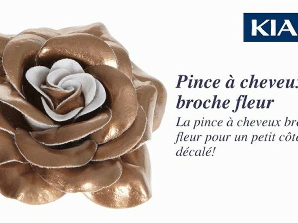Pince à cheveux broche fleur femme
