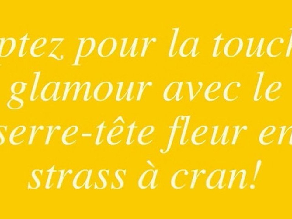 Serre tête fleur en strass à cran femme