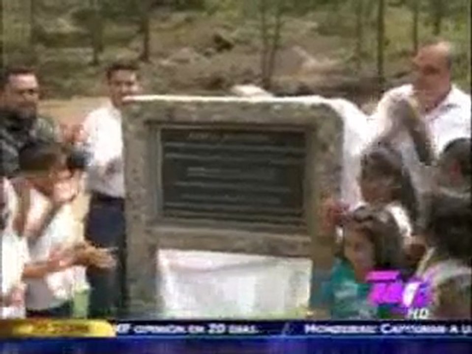 Inauguración de Represa de Manzaragua, Güinope. Telenoticias, Canal 5. 18 de octubre del 2012.