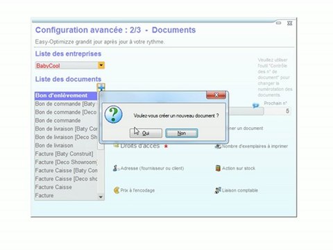 Documents - Optimizze: Création d'un type de document - Easy comportement - ERP - v16