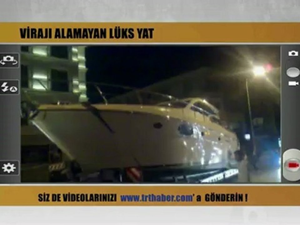 Virajı alamayan luks yat