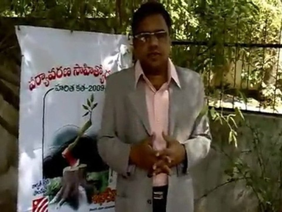 N N Murthy speaks on Harita Kata (Paryavaran Kavitodyamam) at Rajahmundry