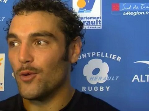 Interviews après l'entraînement Montpellier Hérault Rugby - Grenoble : 23/10/2012