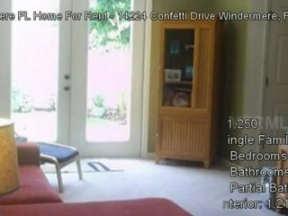 Windermere FL Home For Rent - 14224 Confetti Drive