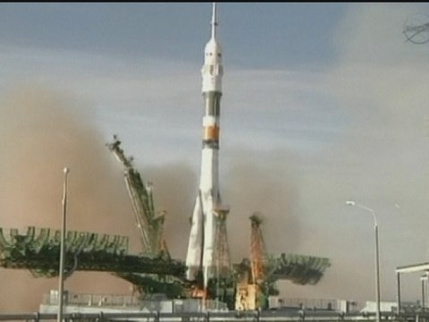 Soyuz space rocket blasts off from Kazakhstan