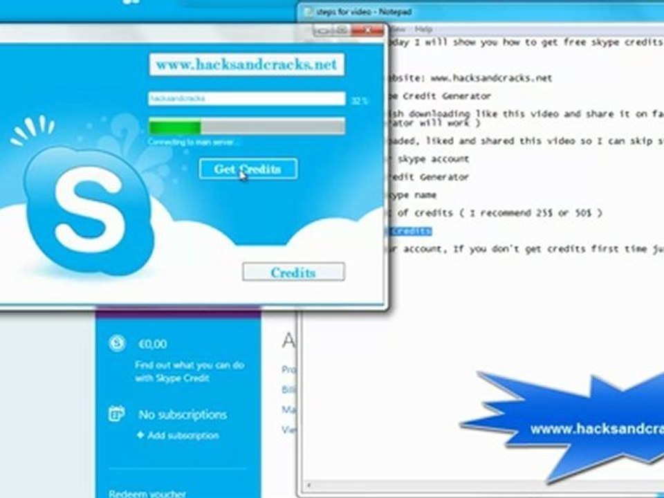 Free Skype Credits Adder 2012