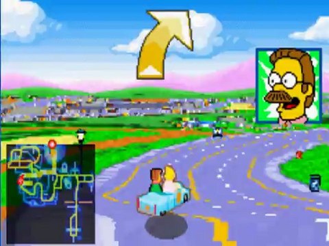 simpsons road rage gba gameplay