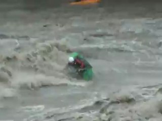 Crue du Gave de Pau : éjection de Korian dans une figure